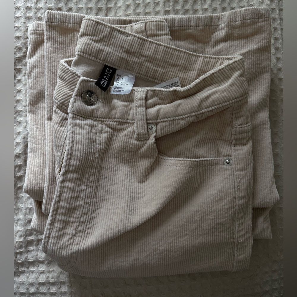 Men's Corduroy Pants - Cream